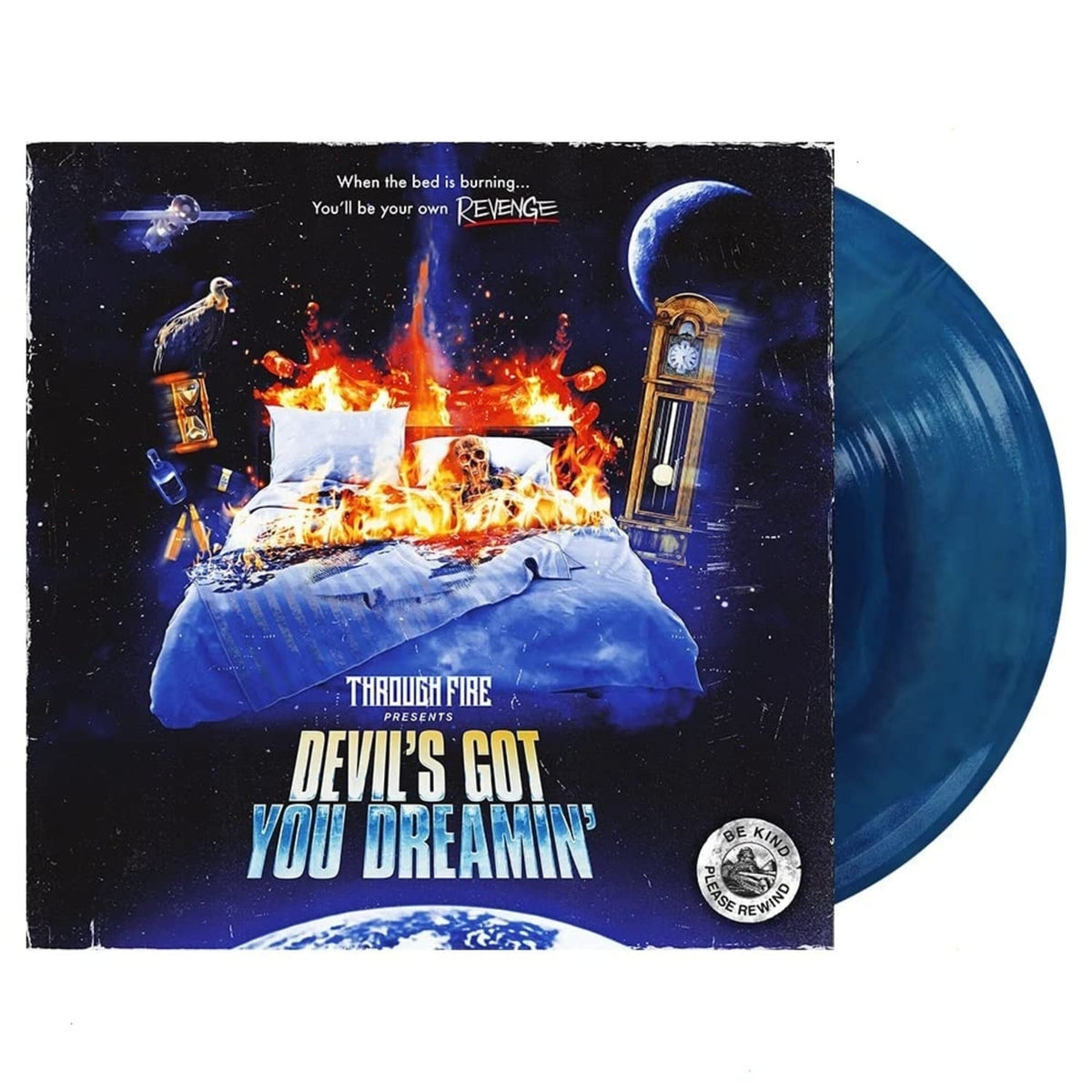 Through Fire - Devil's Got You Dreamin' [Royal Blue/ Ultra Clear Galaxy LP] - (Limited Edition, Clear , Blue, Digital Download Card) - [Vinyl]