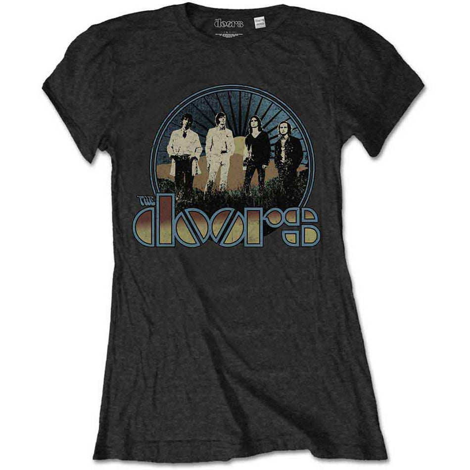 The Doors Ladies T-Shirt: Vintage Field (Black)