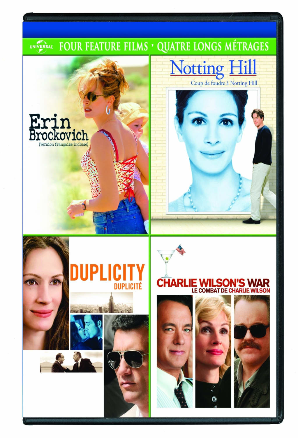 ERIN BROCKOVICH / NOTTING HILL / DUPLICITY / CHARLIE WILSON'S WAR FOUR FEATURE FILMS - [DVD]
