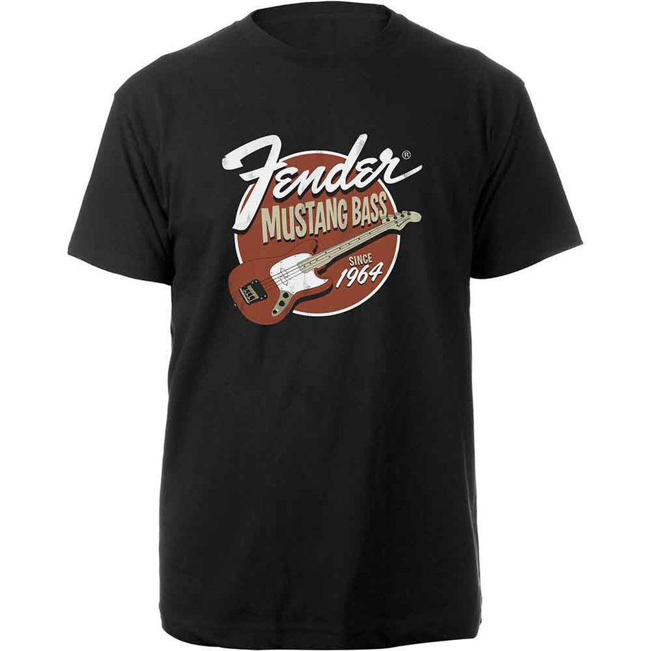 Fender Unisex T-Shirt: Mustang Bass (Black)
