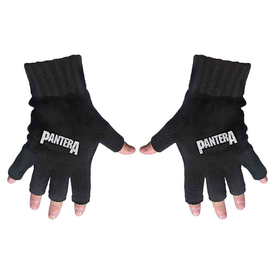 Pantera Unisex Fingerless Gloves: Logo (Black)