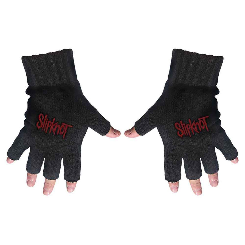 Slipknot Unisex Fingerless Gloves: Logo (Black)