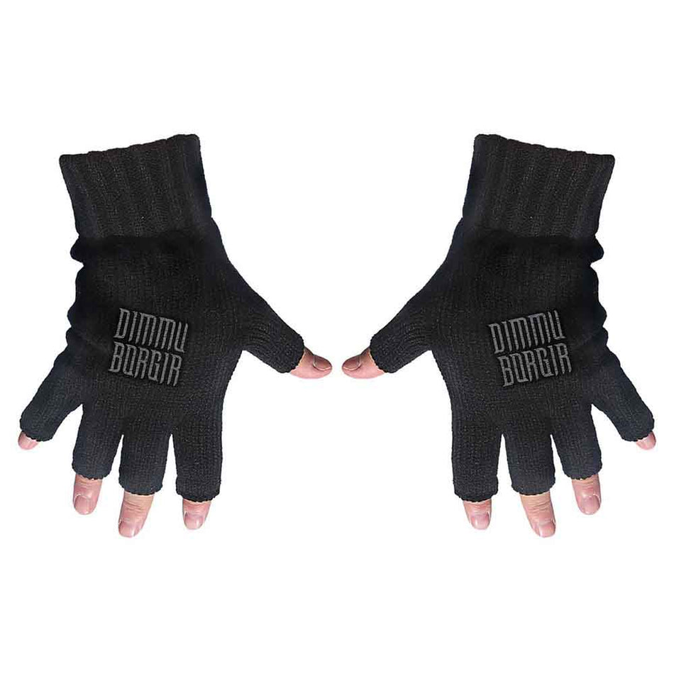 Dimmu Borgir Unisex Fingerless Gloves: Logo (Black)