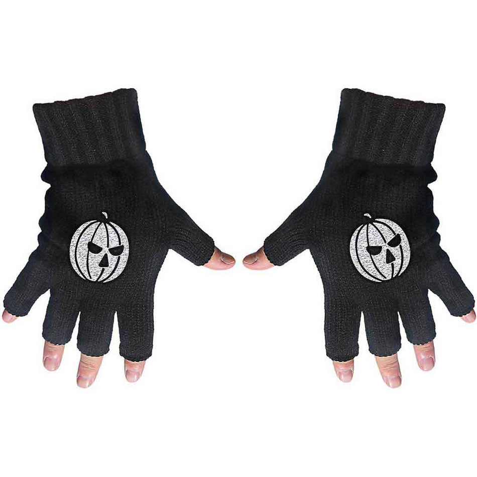 Helloween Unisex Fingerless Gloves: Pumpkin (Black)