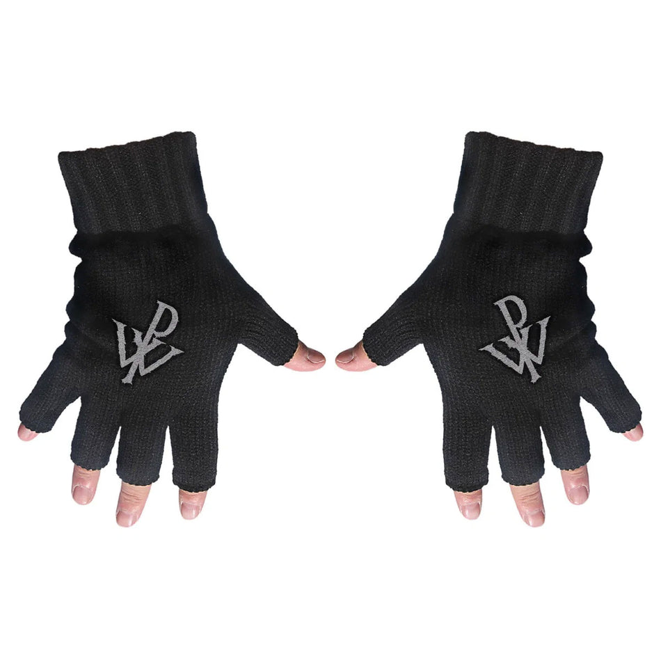 Powerwolf Unisex Fingerless Gloves: PW Logo (Black)