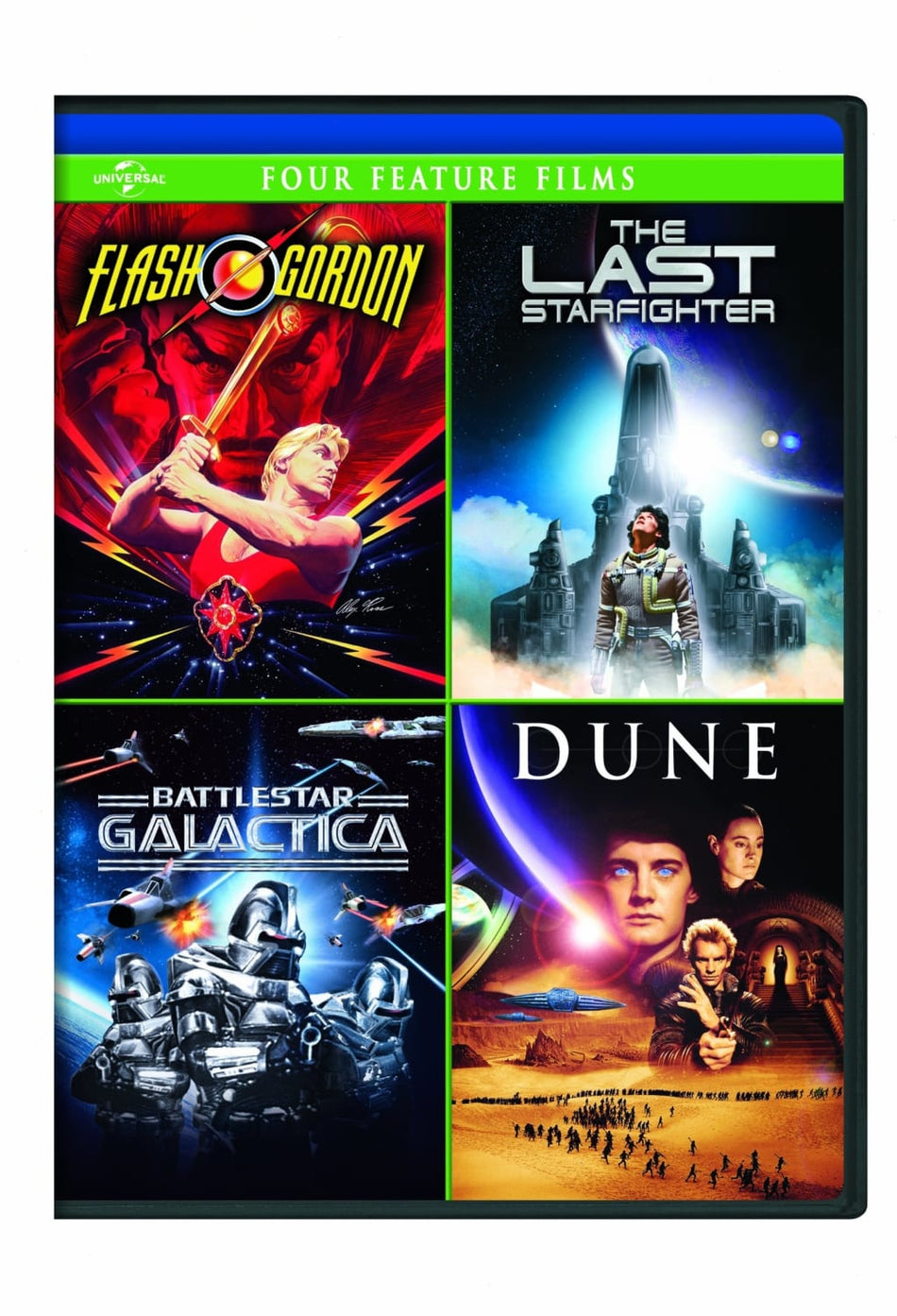 FLASH GORDON / THE LAST STARFIGHTER / BATTLESTAR GALACTICA / DUNE FOUR FEATURE FILMS - [DVD]