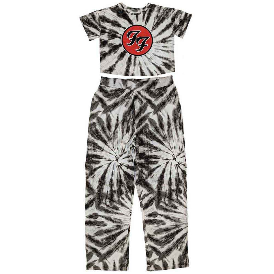 Foo Fighters Ladies Pyjamas: FF Logo (White)