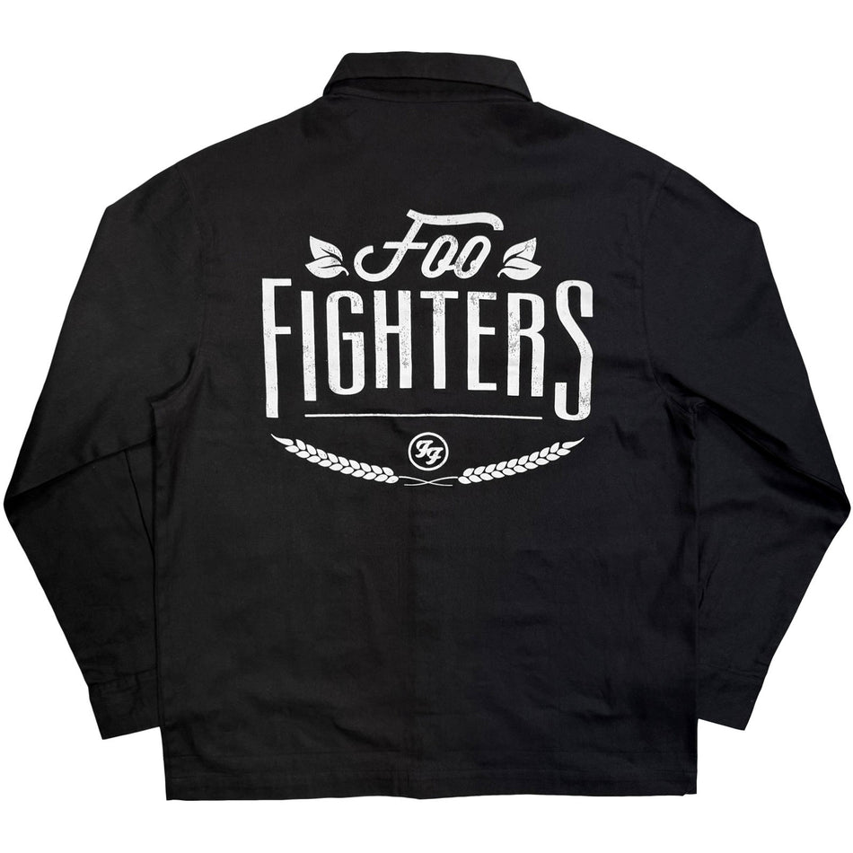 Foo Fighters Unisex Casual Shirt: Text Logo (Black)