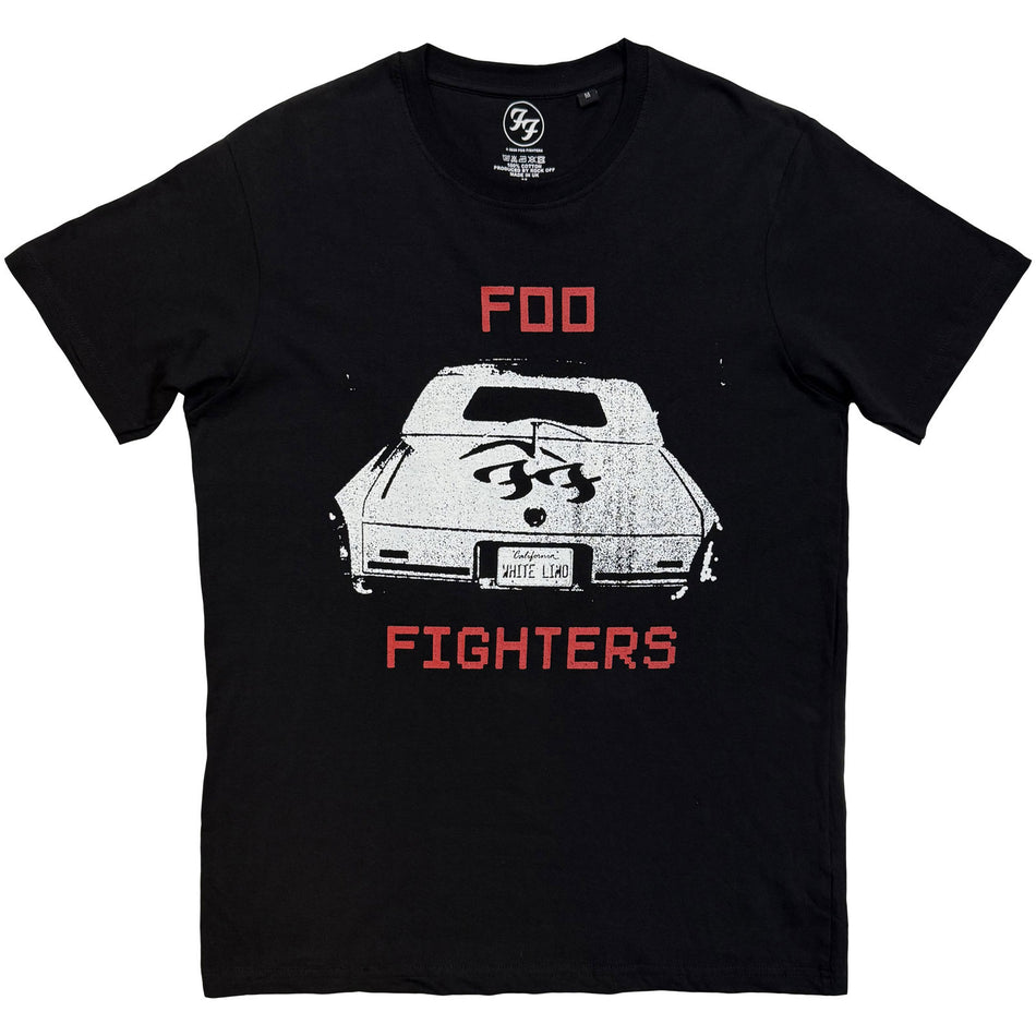 Foo Fighters Unisex T-Shirt: White Limo (Black)