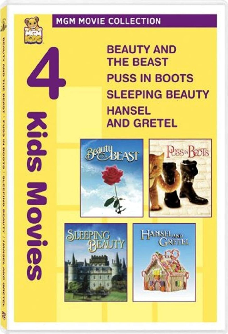 Four Kids Movies: Beauty and the Beast, Puss in Boots, Sleeping Beauty, Hansel and Gretel - [DVD]
