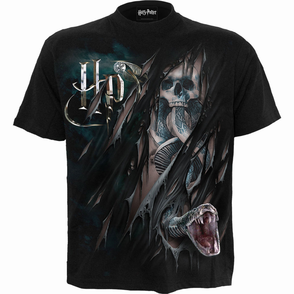 Harry Potter Unisex T-Shirt: Dark Mark (Black) (Back Print)