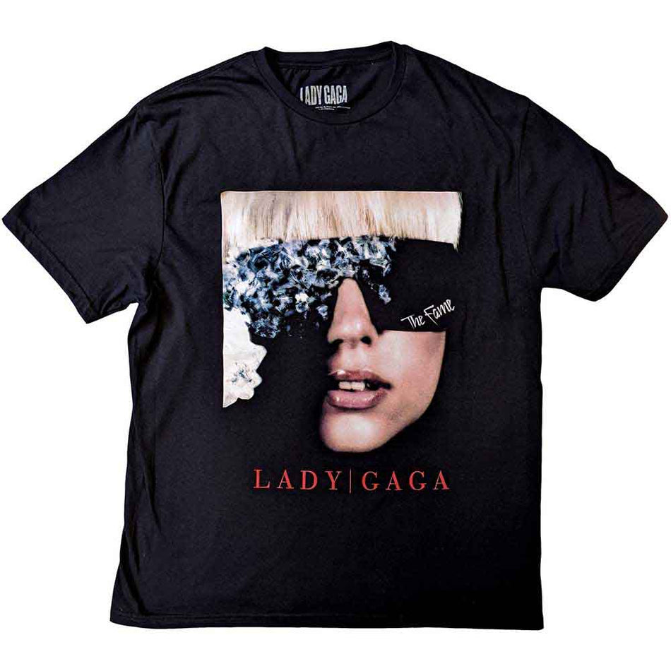 Lady Gaga Unisex T-Shirt: The Fame Photo (Black)