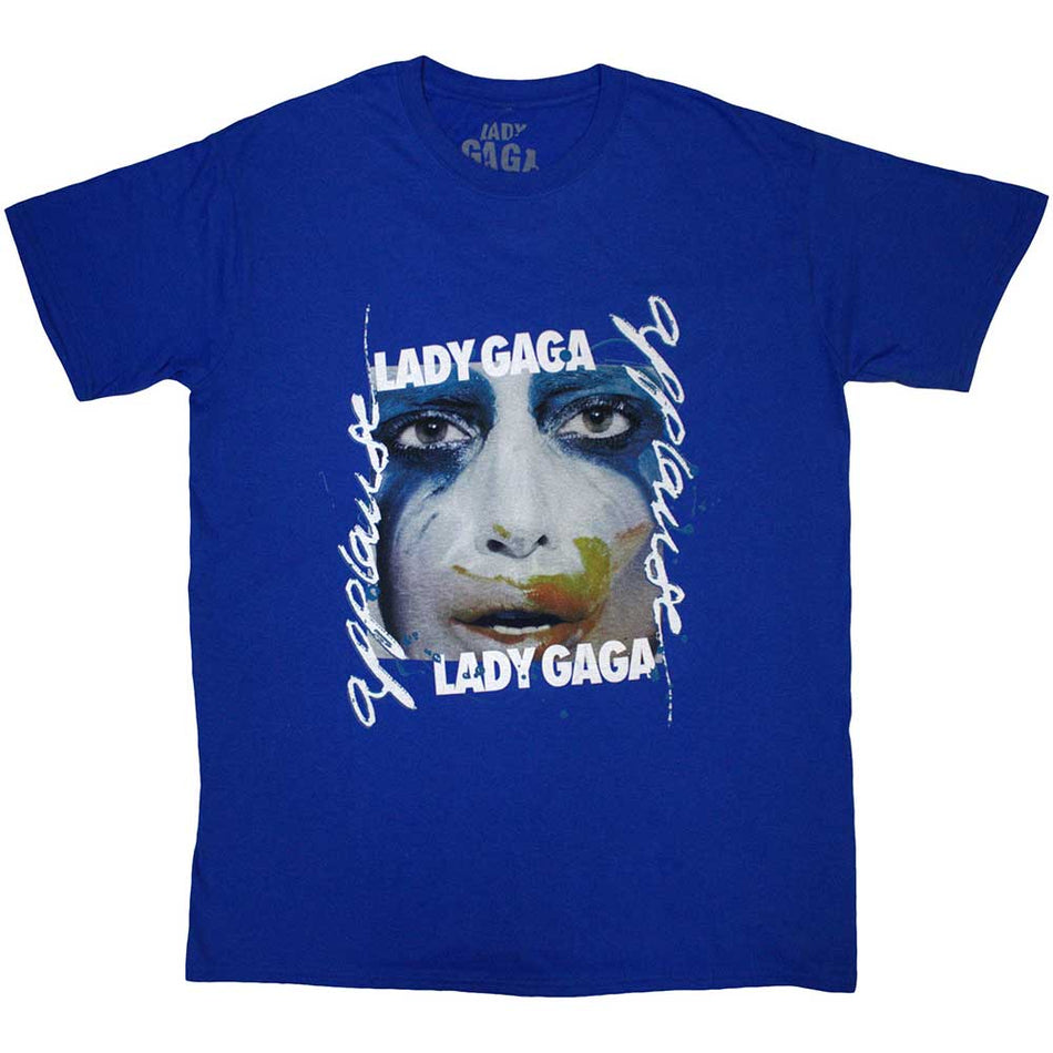 Lady Gaga Unisex T-Shirt: Artpop Facepaint (Blue)
