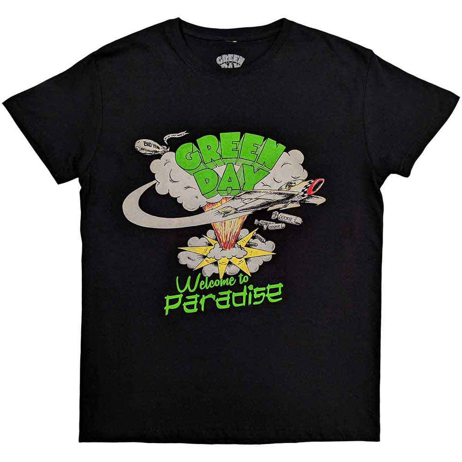 Green Day Unisex T-Shirt: Welcome to Paradise (Black)