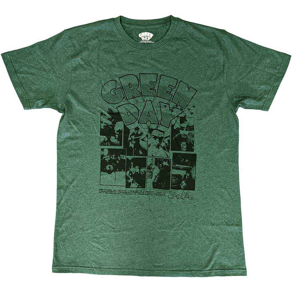 Green Day Unisex T-Shirt: Dookie Frames (Green)