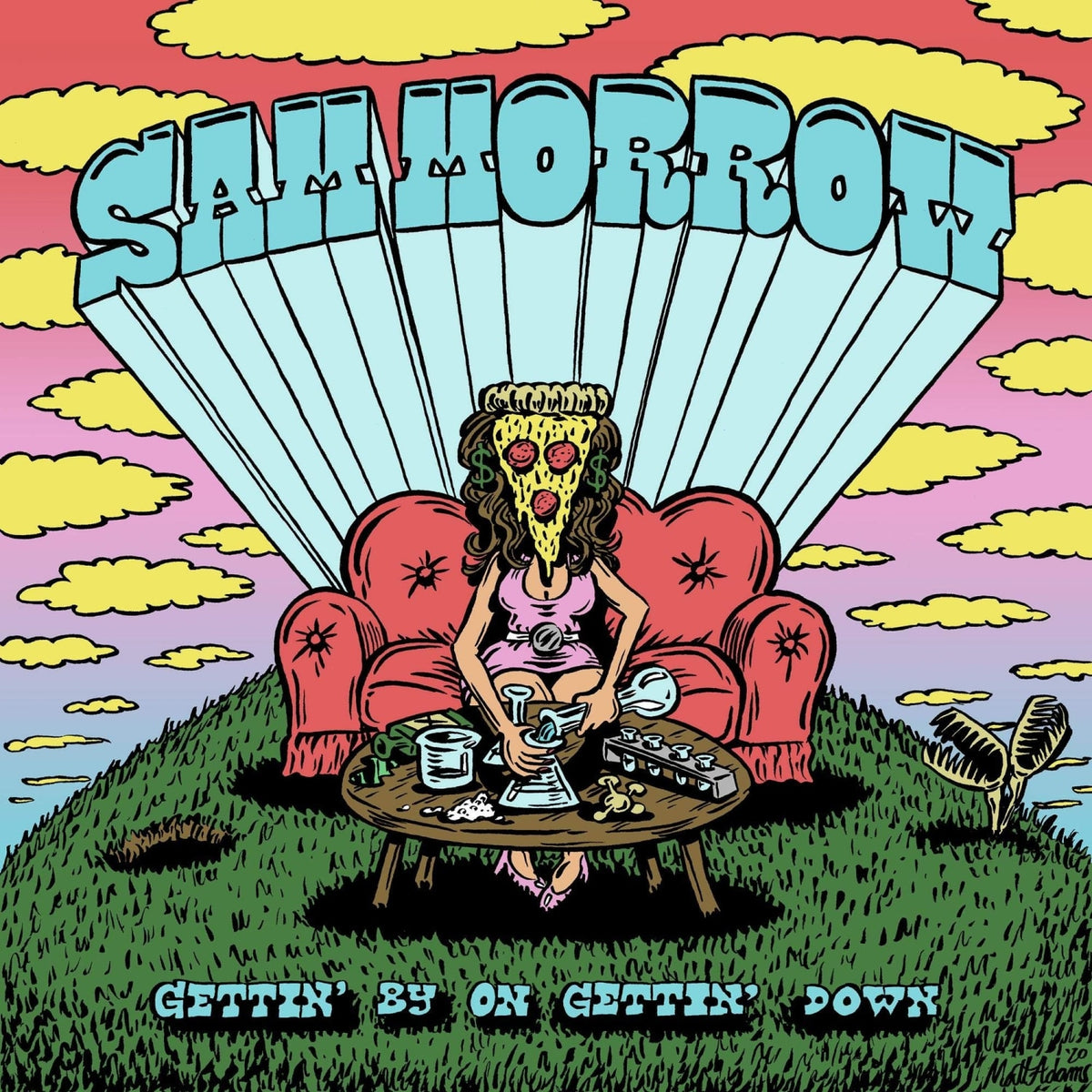Sam Morrow - Gettin' By On Gettin' Down (Red Sky Vinyl) - (Colored Vinyl, Red) - [Vinyl]