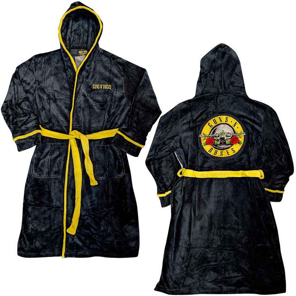 Guns N' Roses Unisex Bathrobe: Classic Logo (Black) (Back Print)