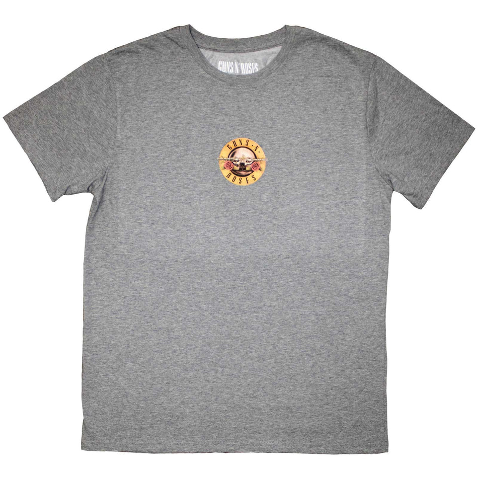 Guns N' Roses Unisex T-Shirt: Mini Circle Logo (Grey)