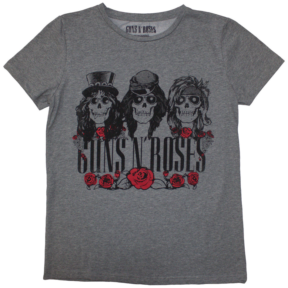 Guns N' Roses Ladies T-Shirt: Hell Group (Grey)