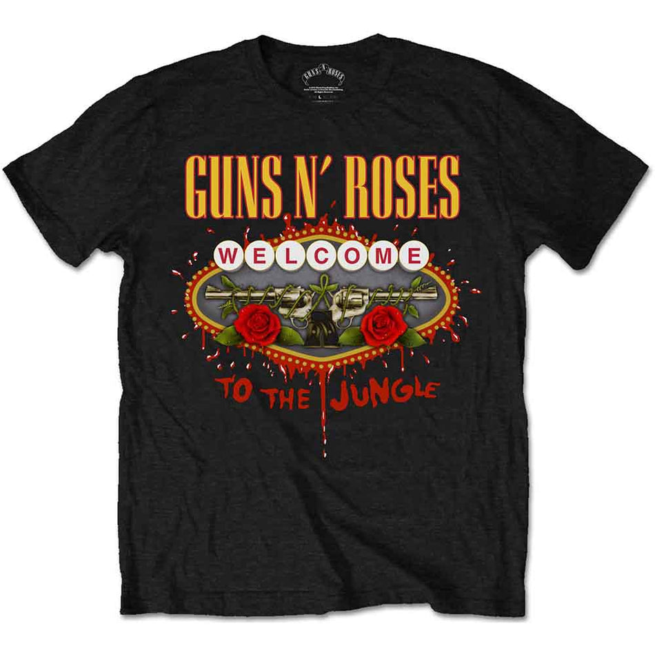 Guns N' Roses Unisex T-Shirt: Welcome to the Jungle (Black)