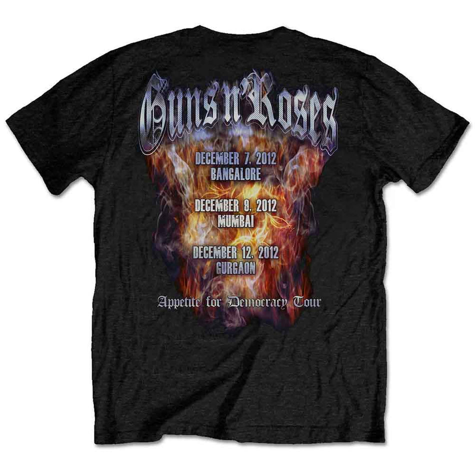 Guns N' Roses Unisex T-Shirt: Torso (Black) (Back Print)