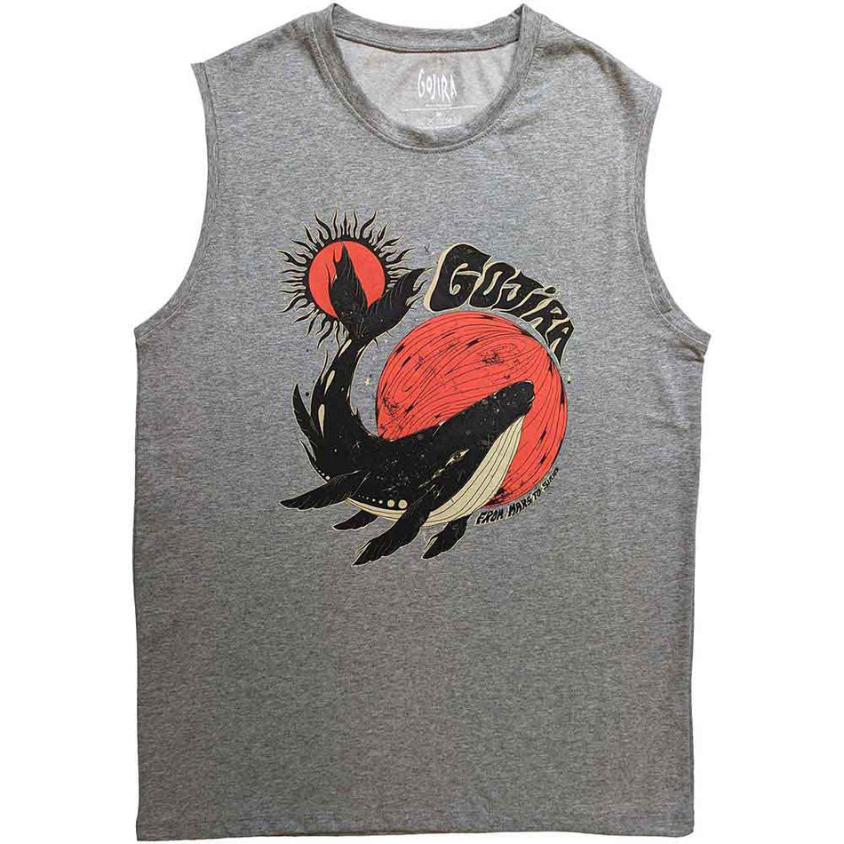 Gojira Unisex Tank T-Shirt: Whale (Grey)