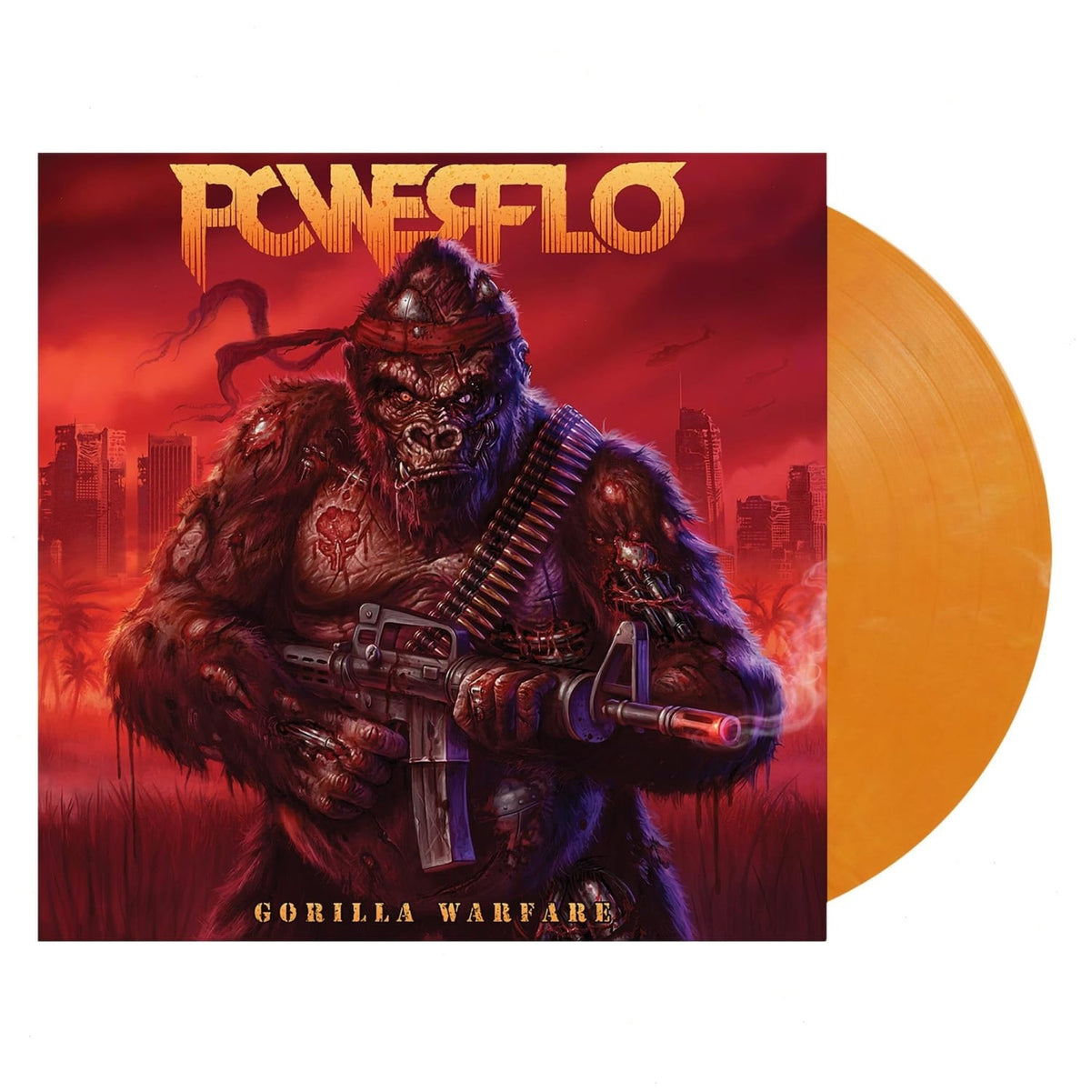 Powerflo - Gorilla Warfare - Magenta & Yellow Merge Colored - [Vinyl]