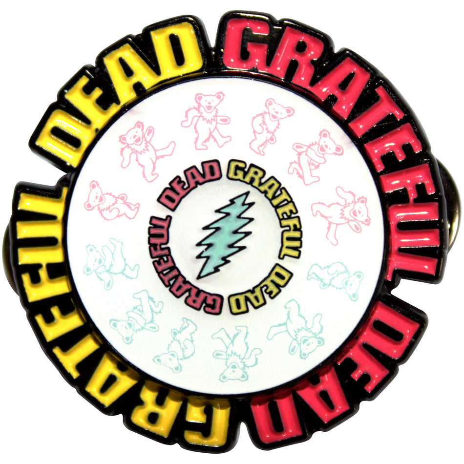 Grateful Dead Pin Badge: Spinning Emblem