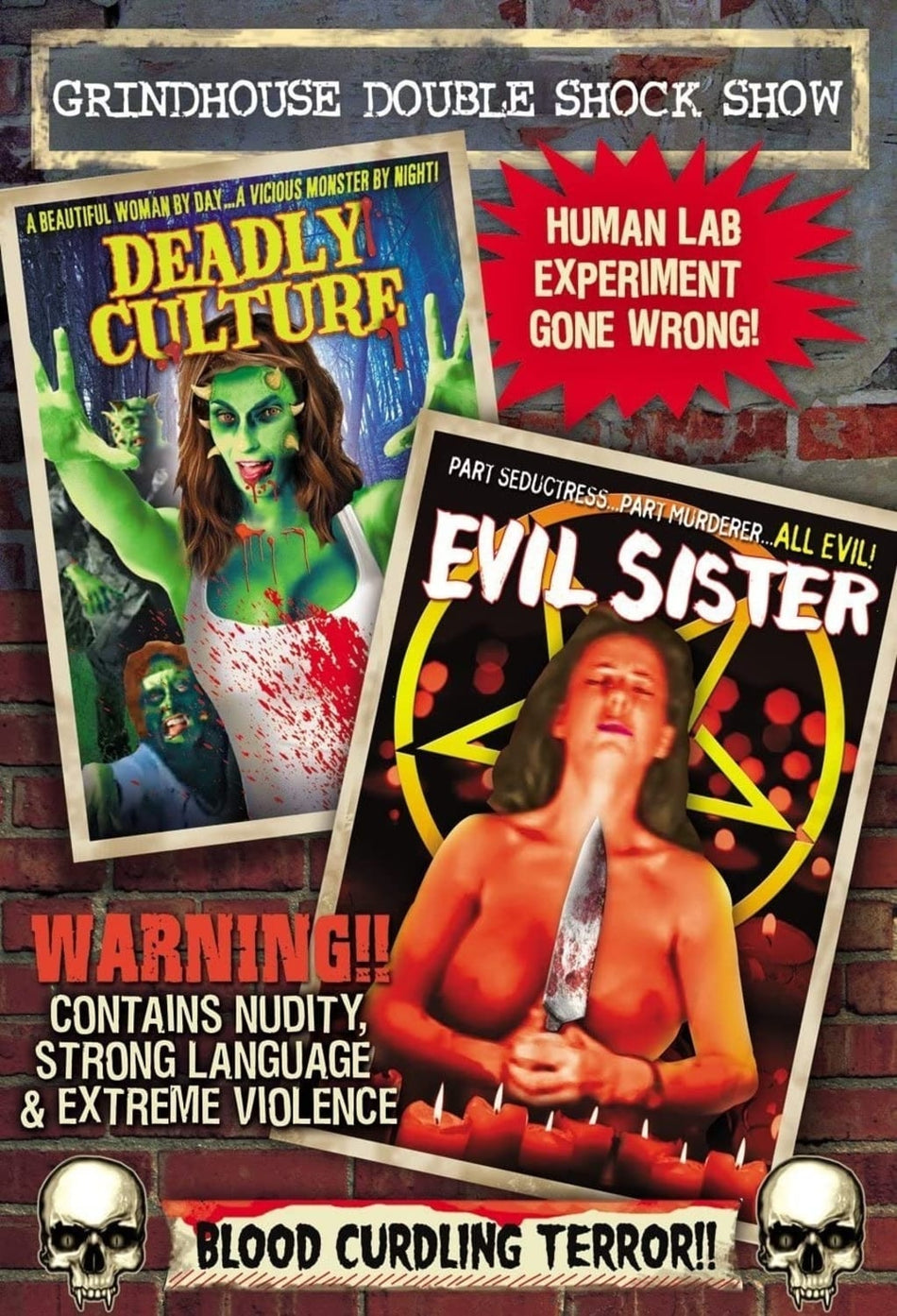 Grindhouse Double Shock Show (Deadly Culture / Evil Sister) - [DVD]