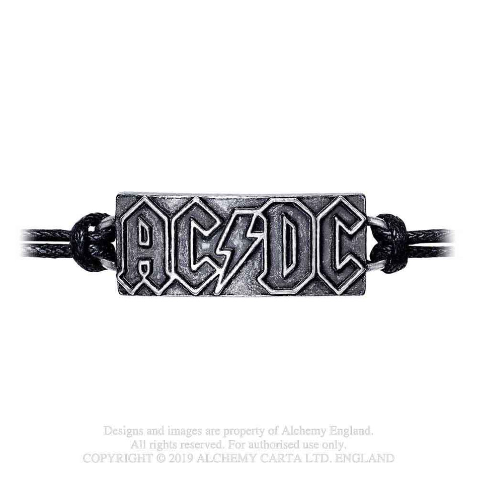 AC/DC Corded Wrist Strap: Lightning Logo