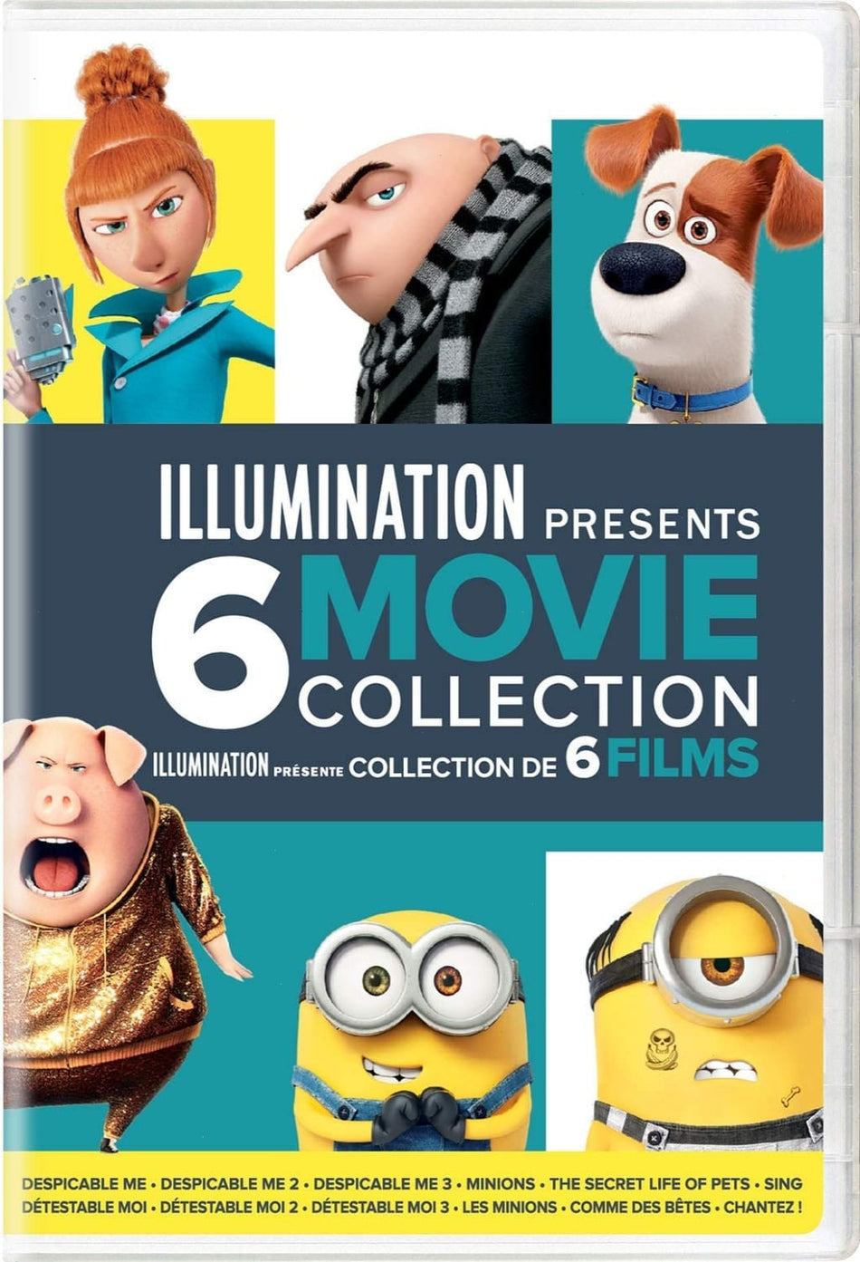 Illumination Presents: 6 - Movie Collection [Despicable Me / Despicable Me 2 / Despicable Me 3 / Minions / the Secret Life of Pets / Sing] - [DVD]
