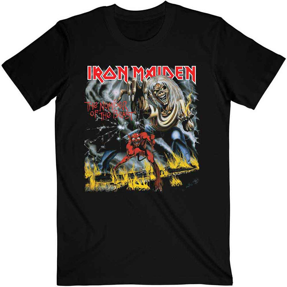 Iron Maiden Unisex T-Shirt: Number Of The Beast (Black)
