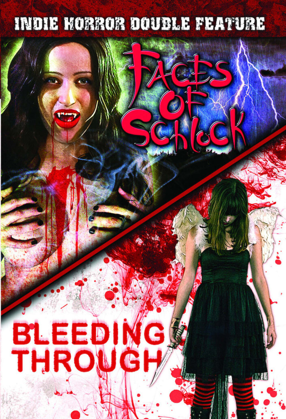 Indie Horror Double Feature: Faces Of Schlock (2009)/ Bleeding Through (2012) - [DVD]