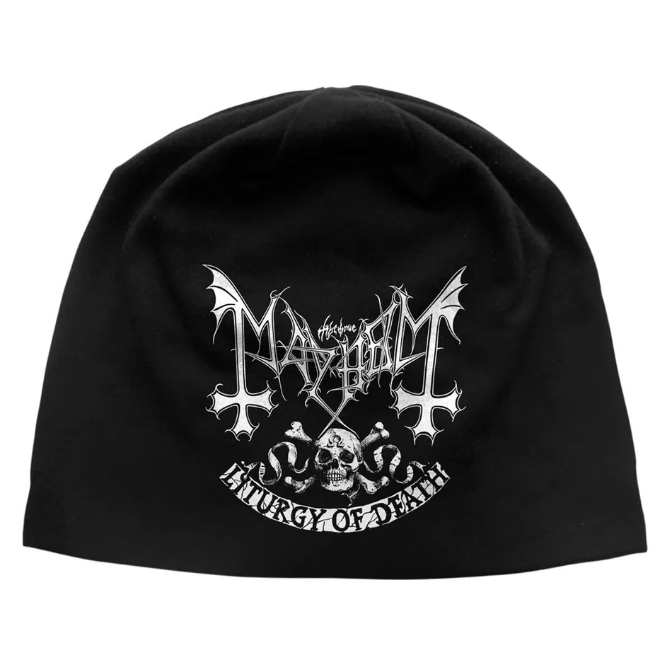 Mayhem Unisex Beanie Hat: Skull Omega JD Print (Black)