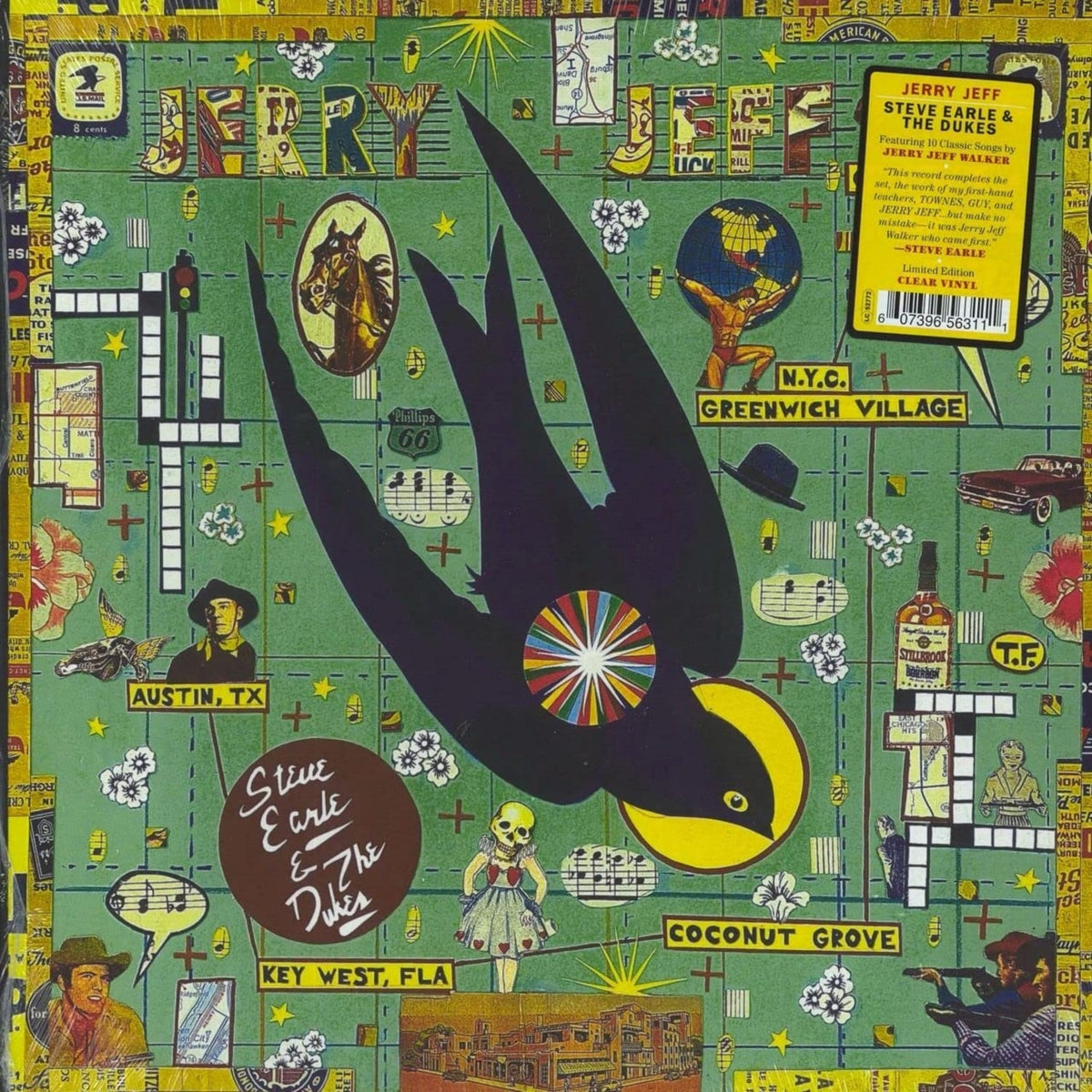 Steve Earle & the Dukes - Jerry Jeff - (Indie Exclusive, Clear Vinyl) - [Vinyl]