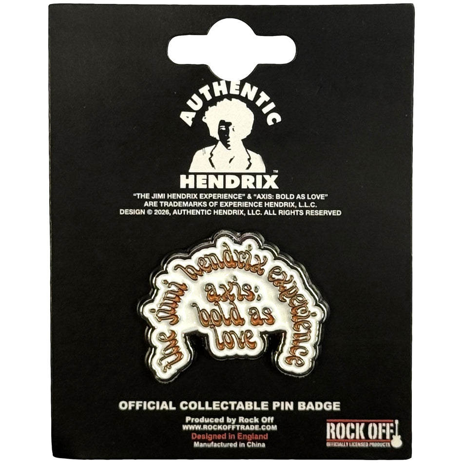 Jimi Hendrix Pin Badge: Axis