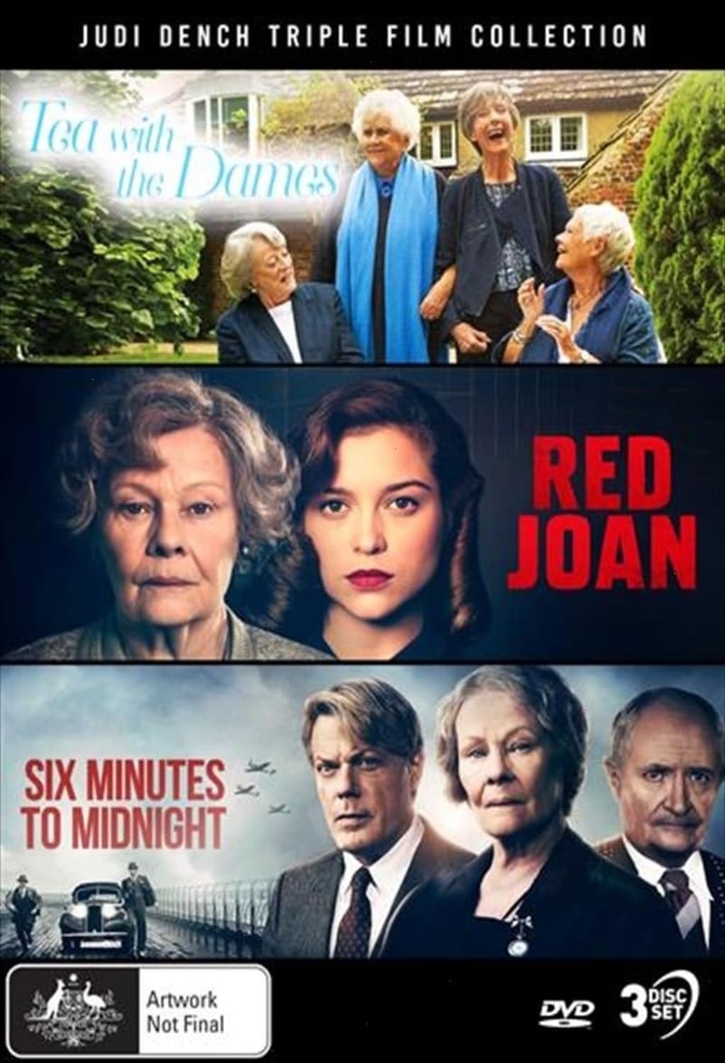 Judi Dench Triple Film Collection (Tea With the Dames / Red Joan / Six Minutes to Midnight) - [DVD]