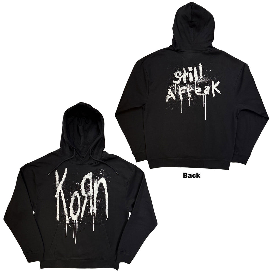 Korn Unisex Pullover Hoodie: Still A Freak (Black) (Back Print)