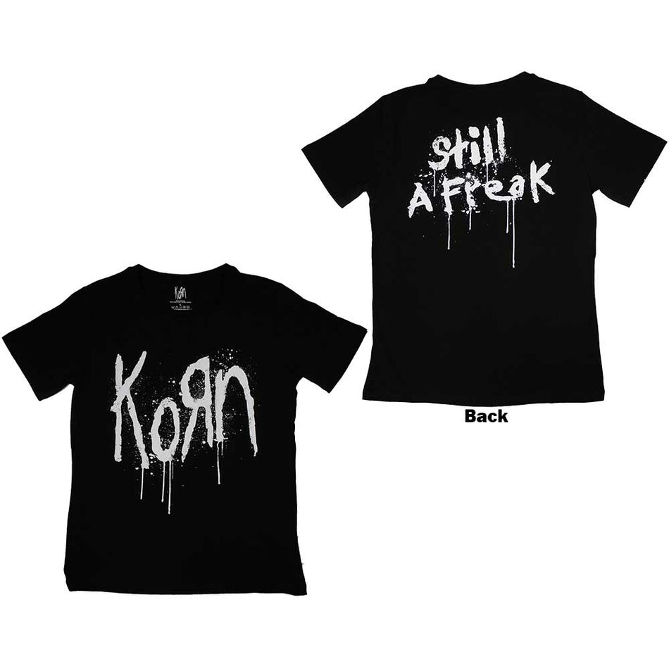 Korn Ladies T-Shirt: Still A Freak (Black) (Back Print)