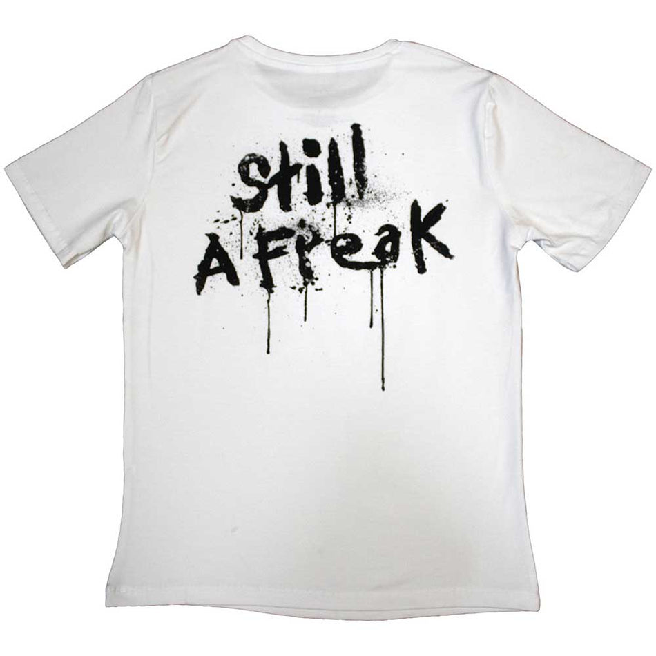 Korn Ladies T-Shirt: Still A Freak (White) (Back Print)