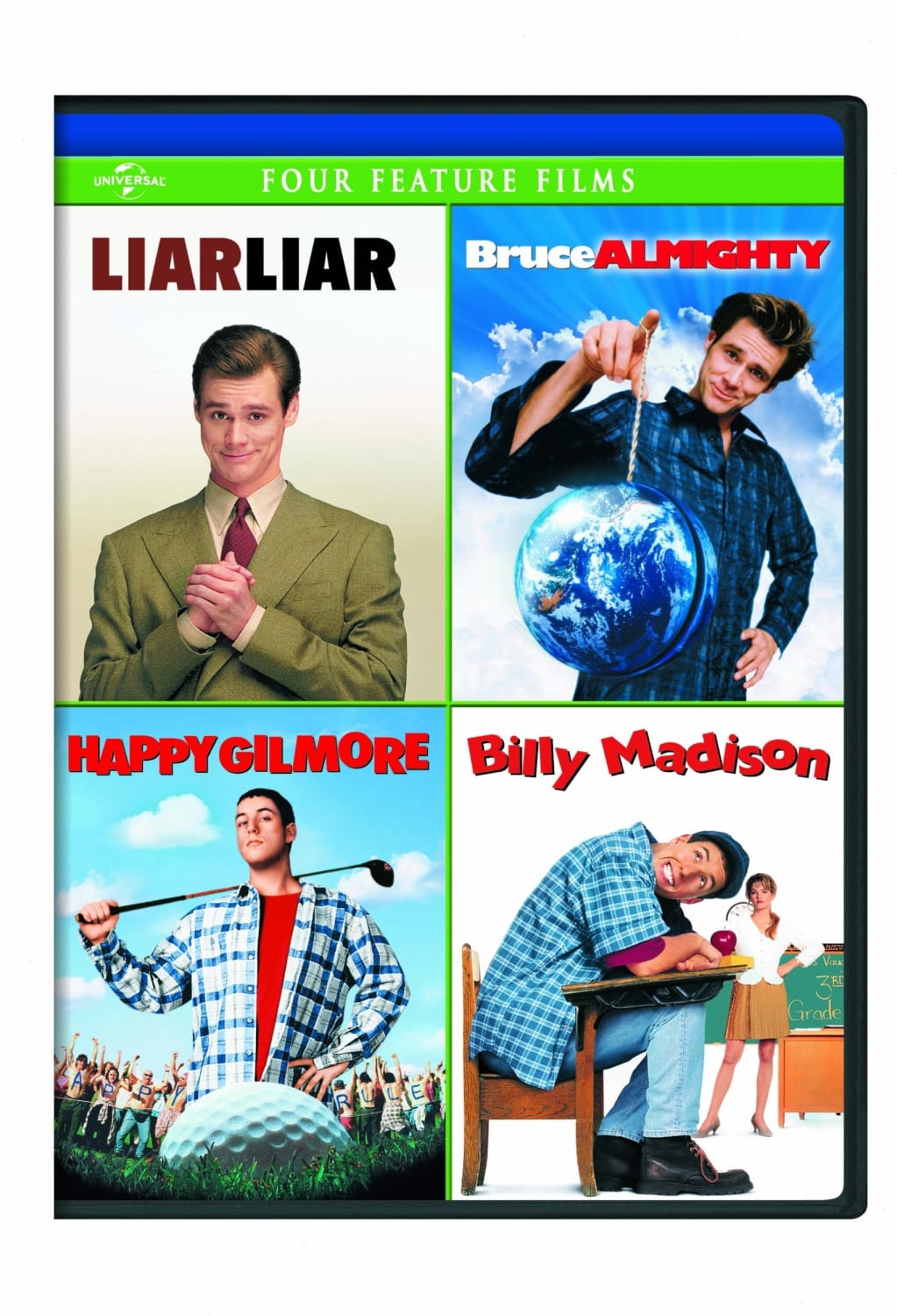 LIAR LIAR / BRUCE ALMIGHTY / HAPPY GILMORE / BILLY MADISON FOUR FEATURE FILMS - [DVD]