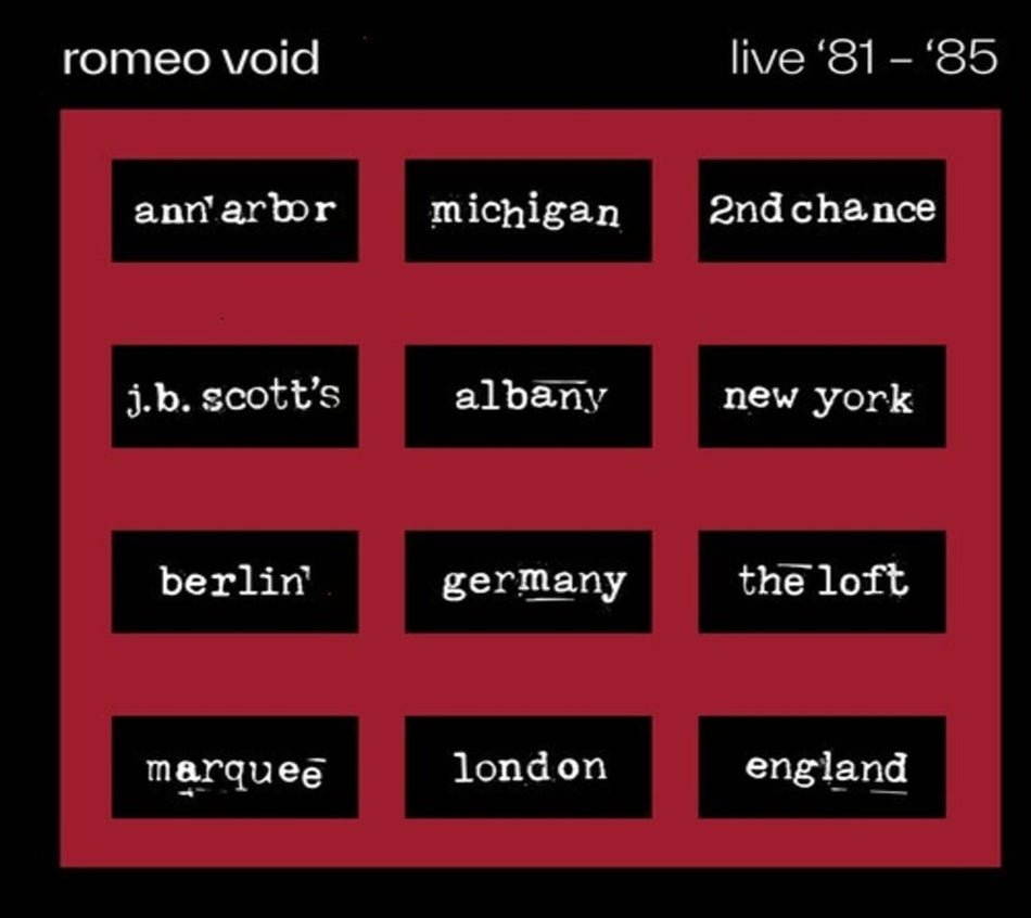 Romeo Void - Live '81-'85 - [CD]