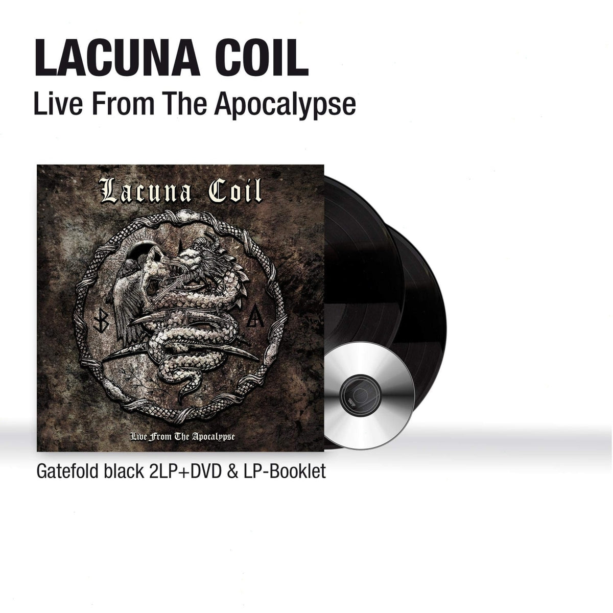 Lacuna Coil - Live From The Apocalypse - (With DVD, Booklet, Black, Gatefold LP Jacket) - [Vinyl]