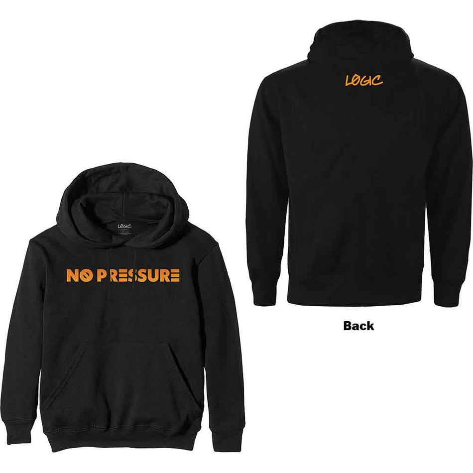 Logic Unisex Pullover Hoodie: No Pressure Gradient (Black) (Back Print)