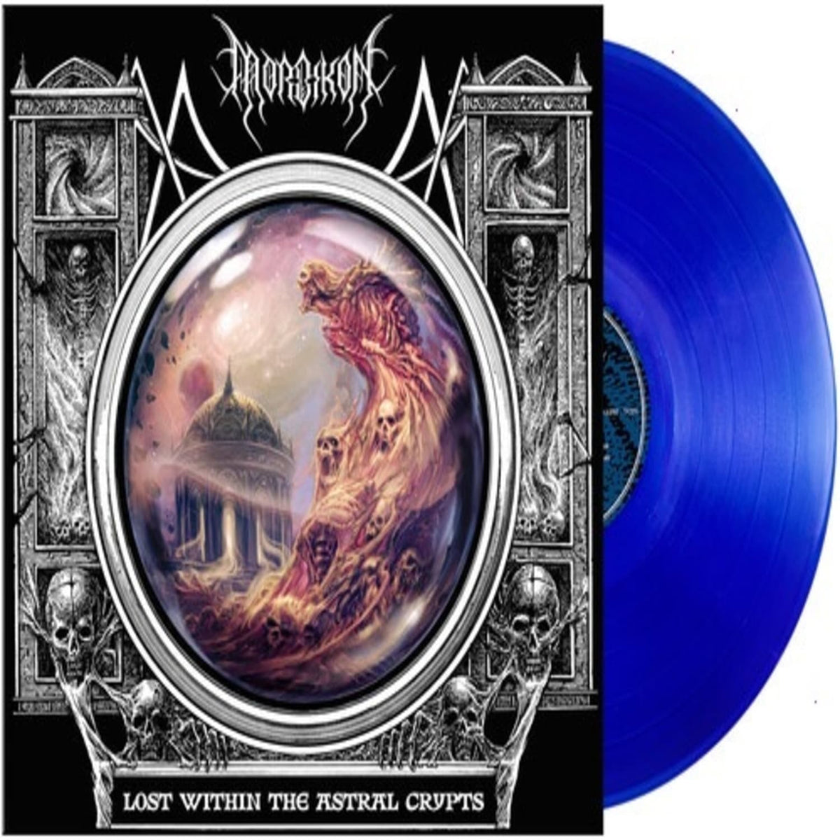 Morbikon - Lost Within The Astral Crypts - (Limited Edition, Deluxe Edition, Colored Vinyl, Blue, Die-Cut) - [Vinyl]