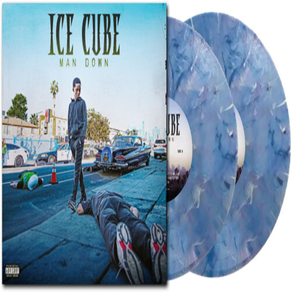 Ice Cube - Man Down - Limited Deluxe Edition Blue With White Marble - [Vinyl]