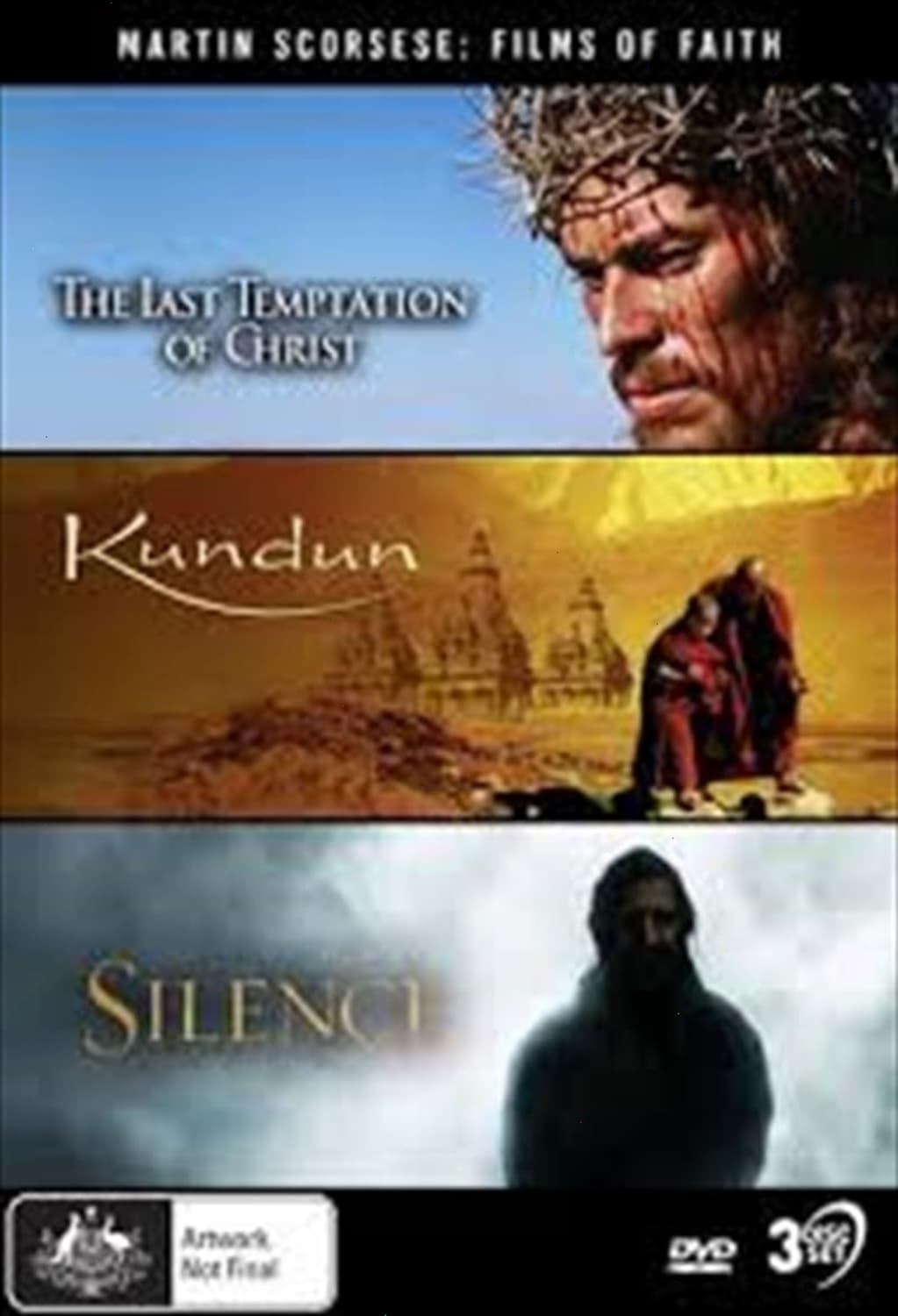 Martin Scorsese: Films of Faith (1988-2016) (The Last Temptation of Christ / Kundun / Silence) - [DVD]