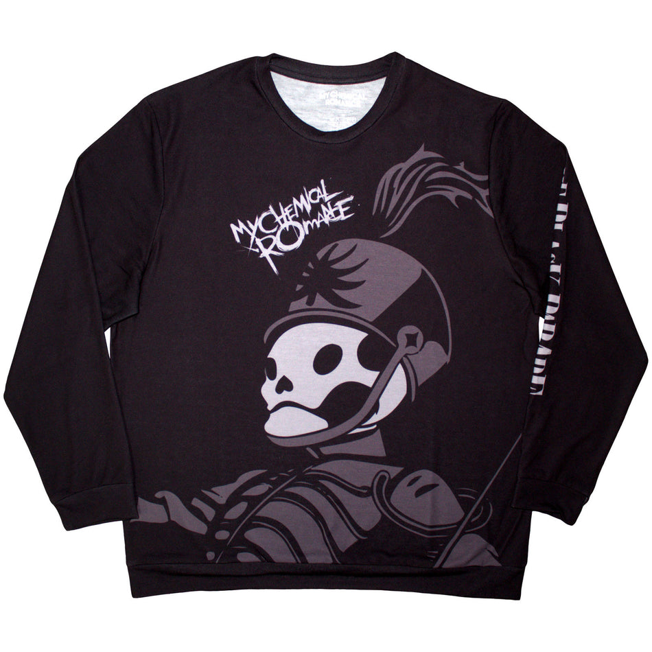 My Chemical Romance Unisex Long Sleeve T-Shirt: Pepe (Sleeve Print) (Black)