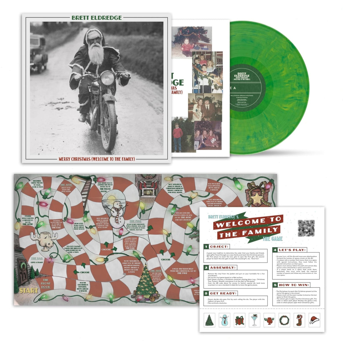 Brett Eldredge - Merry Christmas (Welcome to the Family) [Evergreen LP] - (Colored Vinyl, Green) - [Vinyl]