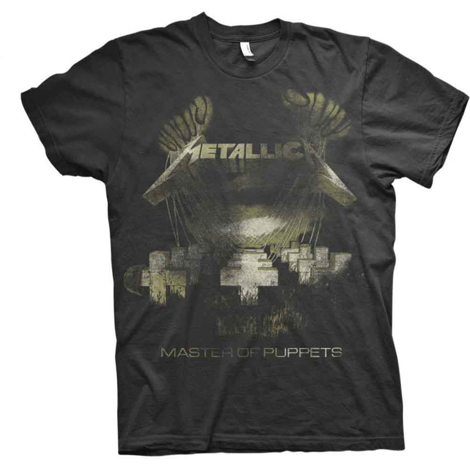Metallica Unisex T-Shirt: Master of Puppets Distressed (Black)